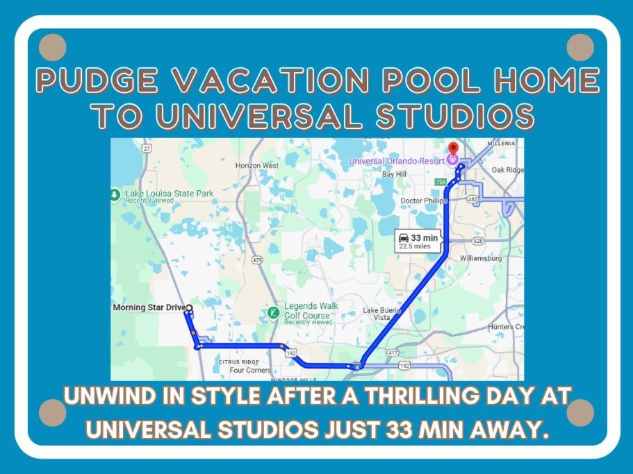 Pudge Vacation Poolspa Home Near Disney Orlando Kültér fotó